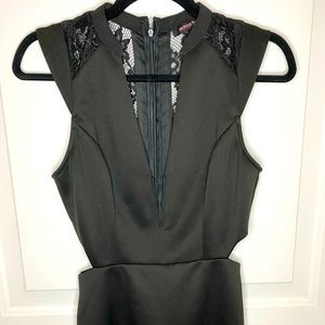 Jealous Tomato Black Side Cutout, Black Lace Dress Bodycon